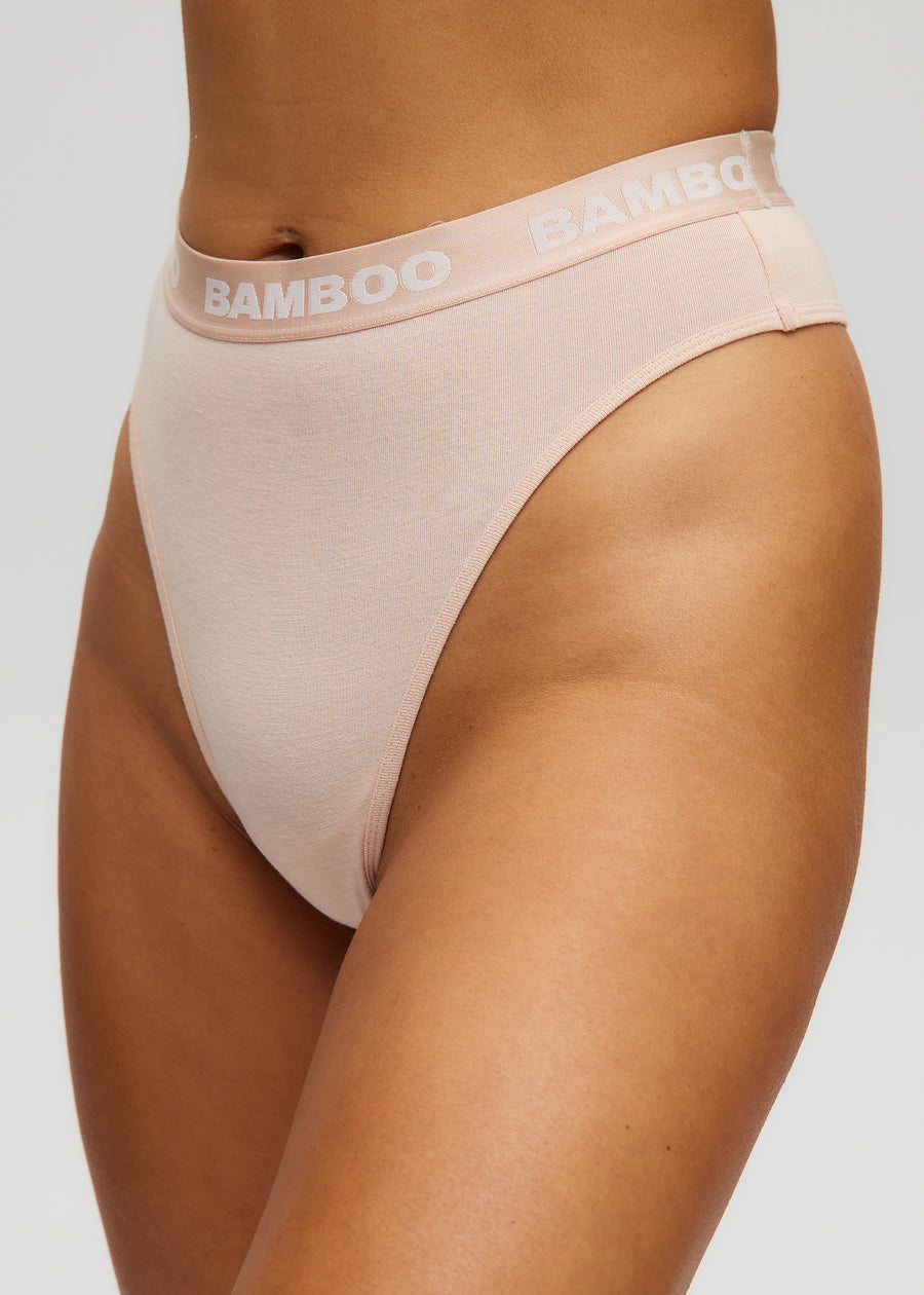 Womens Bamboo High Rise Cheeky Panty, High Waisted Sexy