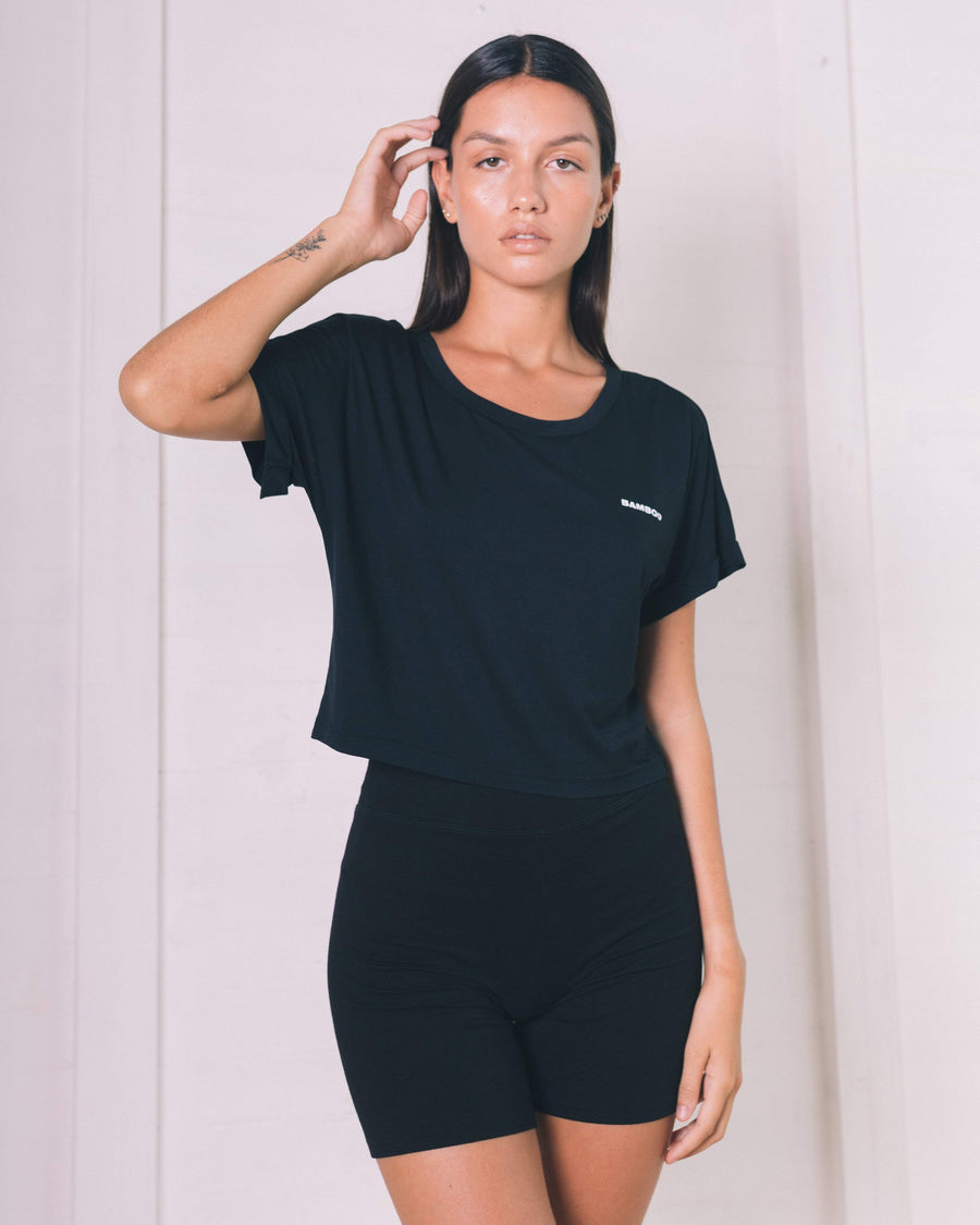 Women Crop Top Short Sleeve – Bamboo Underwear